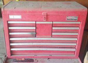 lot 221 image: TOOL BOX WITH CONTENTS