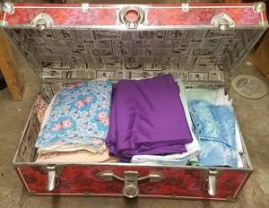 lot 247 image: FOOTLOCKER WITH CONTENTS