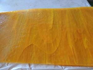 lot 440 image: Sunset orange stained glass 26x12 x3