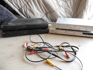 lot 388 image: 2 dish network boxes, norcert DVD player, Toshiba DVD player all unknown working condition