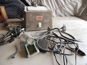 lot 392 image: Stain glass Glaster maker (GLASS GRINDER)  SOLDER IRON