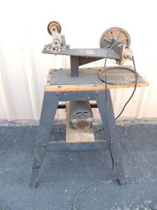 lot 412 image: POWERKRAFT  Belt sander on stand  13 HP