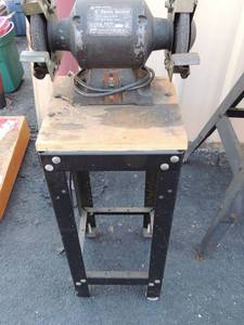 lot 413 image: Black & Decker  6 bench grinder  13 HP induction motor 11 34 wide wheel spread
