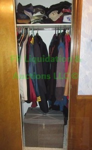 lot 9 image: Contents of closet including jackets and more