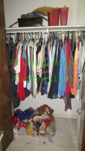lot 15 image: Contents of closet including ladies clothing and more as shown
