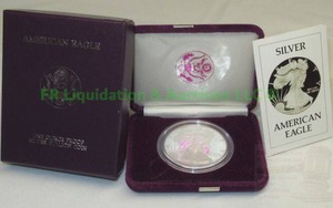 lot 211 image: Silver 1 oz. walking liberty coin with COA