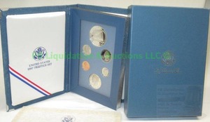 lot 213 image: U.S. Constitution 1987 centennial prestige coin set with COA