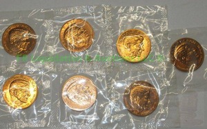 lot 214 image: Ronald Reagan copper commerative coins
