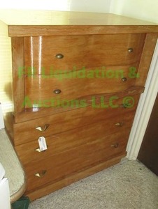 lot 16 image: Mid-century wave front chest of drawers matches lot 30