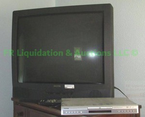 lot 38 image: Toshiba DVD player & Sanyo television