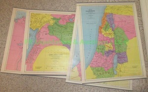 lot 68 image: Early Bible lands map set