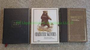 lot 103 image: Coffee table books including The Holy Bible & Character Sketches from scripture