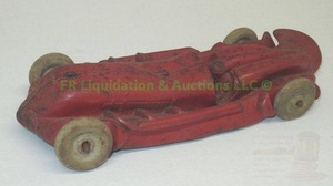 lot 102 image: vintage mid-century Auburn rubber company all rubber toy race car