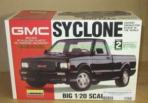 lot 106 image: GMC Syclone pickup truck model kit unopened