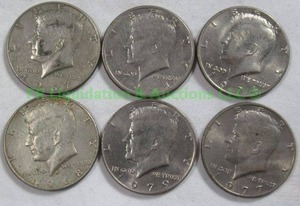 lot 259 image: Kennedy half dollars