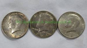 lot 261 image: Silver 1964 Kennedy half dollars