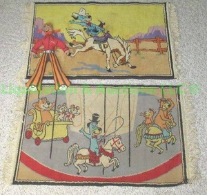 lot 169 image: Retro 1960s Huckleberry Hound area rugs and Archie stuffed figure