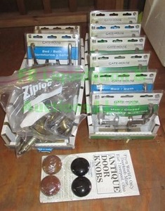 lot 305 image: Gate House door knobs new in blister pack and more