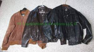 lot 193 image: Mens 100% leather jackets 3 total