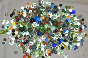 lot 233 image: Vintage glass marbles