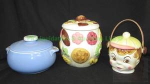 lot 234 image: Vintage 1950s Hall, Napco & Grantcrest ceramic cookie jars and soup turrine