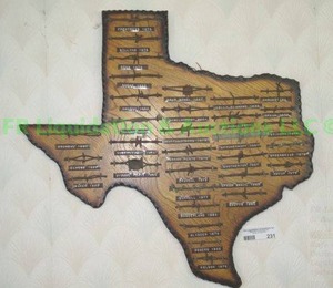 lot 231 image: Texas barbed wire collection wall placard