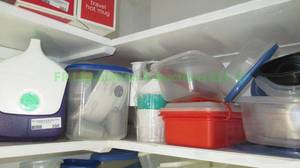 lot 300 image: Assorted plastic storage containers as shown