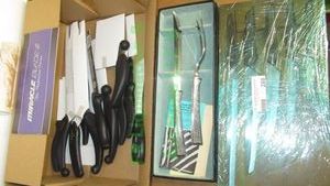 lot 288 image: Miracle blade 3 knive set and other knive sets