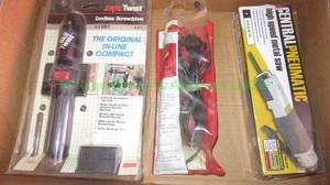 lot 320 image: Central pneumatic high speed metal saw, Skil cordless screwdriver plus