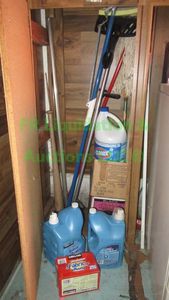lot 328 image: Mops and laundry supplies as shown