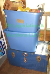 lot 303 image: Totes full of misc toys, hardware and more