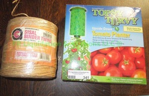 lot 341 image: Topst Turvy tomato planter and Sisel binded twine roll