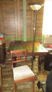 lot 346 image: Vintage occassional chair and accent lamp