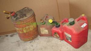 lot 409 image: Vintage and modern gas cans