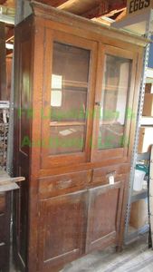 lot 444 image: Early century Antique dish cabinet 73 x 36 x 14