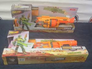 lot 12 image: TOTAL OF 2&nbsp NERF DOOMLANDS 2169 LAWBRINGER BLASTER