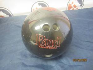 lot 103 image: BUD KING OF BEERS BLACK BOWLING BALL&nbsp