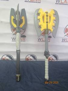 lot 51 image: NERF N-FORCE FOAM BATTLEMASTER MACE AXE&nbsp30 &amp NERF N-FORCE FOAM HONOR VALOR WARLOCK SWORD 28&nbsp