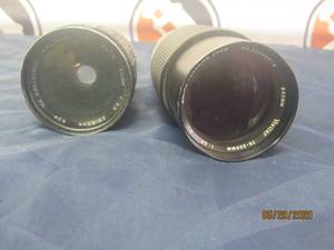 lot 57 image: TOTAL OF 2 CAMERA LENS&nbsp- VIVITAR 75-205 MM&nbsp&nbsp- KALIMAR MC AUTO ZOOM&nbsp