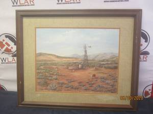 lot 134 image: VINTAGE PAINTING OPEN RANGE FRAMED&nbsp SIGNED BARBARA COX NUMBERED 13450&nbsp DATED 1986 WITH COA &nbsp27 12 H X 33 12 L&nbsp