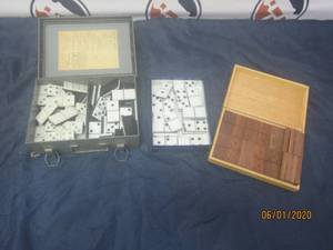 lot 230 image: DOMINOES 4 SET OF DOMINOES&nbsp