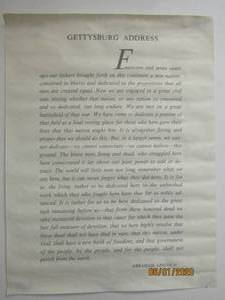 lot 235 image: GETTYSBURG ADDRESS&nbsp (23X17)