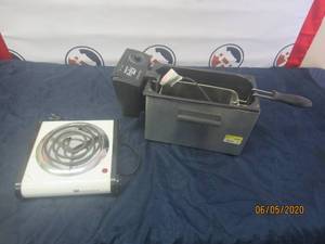 lot 348 image: -WHITE WESTING HOUSE PORTABLE BURNER &amp PRESTO PROFRY DEEP &nbsp &nbsp &nbsp FRYER&nbsp