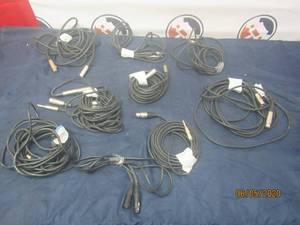 lot 361 image: TOTAL OF 9 INSTRUMENT CABLES&nbsp- MICO PHONE CABLES&nbsp-CLARITY ULTRA FLEXIBLE CABLE&nbsp&nbsp- MONSTER PRO LINK HIGH MICO PHONE CABLE&nbsp- NEUTRIK CABLES&nbsp&nbsp- MOGAMI CABLES&nbsp&nbsp