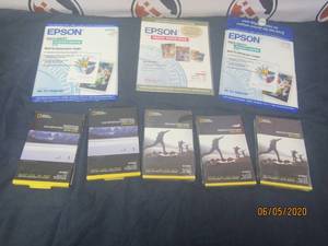 lot 363 image: TOTAL OF 8 PACK GLOSSY PAPER&nbsp&nbsp- EPSON- NATIONAL GEOGRAPHIC PROFESSIONAL HIGH DEFINITION PHOTO PAPER ULTRA GLOSS&nbsp&nbsp- PREMIUM PHOTO PAPER&nbsp