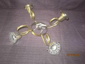 lot 428 image: CASA BLANCA BRASS CEILING FAN 4- LIGHT FIXTURE&nbsp