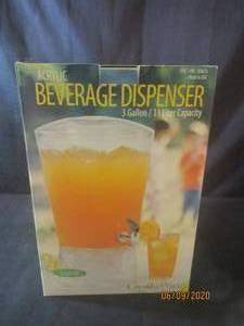lot 445 image: NEW IN BOX ACRYLIC BEVERAGE DISPENSER 3 GAL&nbsp