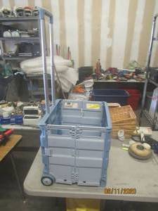 lot 465 image: FOLDING ROLLING CART WITH HANDLE