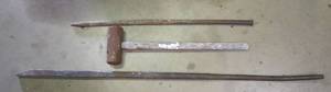 lot 14 image: sledge hammer and pry bars