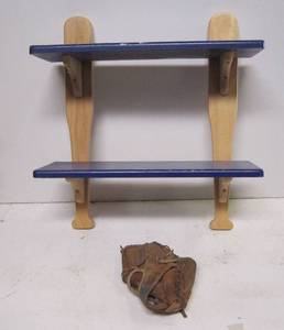 lot 26 image: Wooden Baseball Bat Shelf